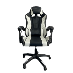 SILLA GAMER BLANCA CON LUCES LED